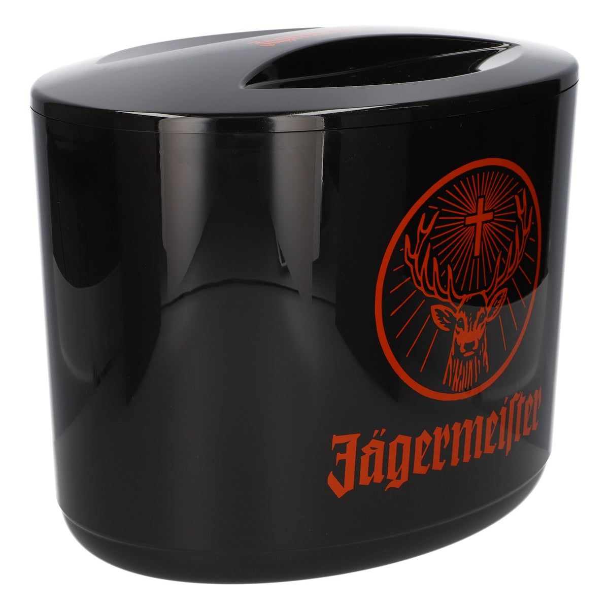 Jägermeister Likör Kühler 10l Eiskübel orangenes Logo neu Kunststoff schwarz – Ansicht 2