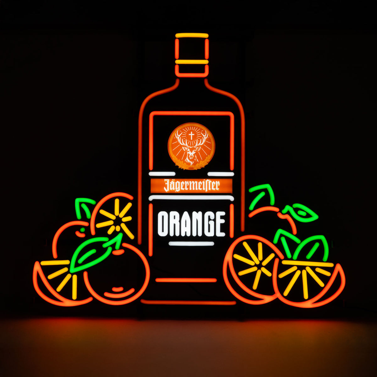 Jägermeister Likör LED Leuchtreklame Leuchtwerbung "Orange" Flasche LED inkl. Netzteil – Ansicht 3