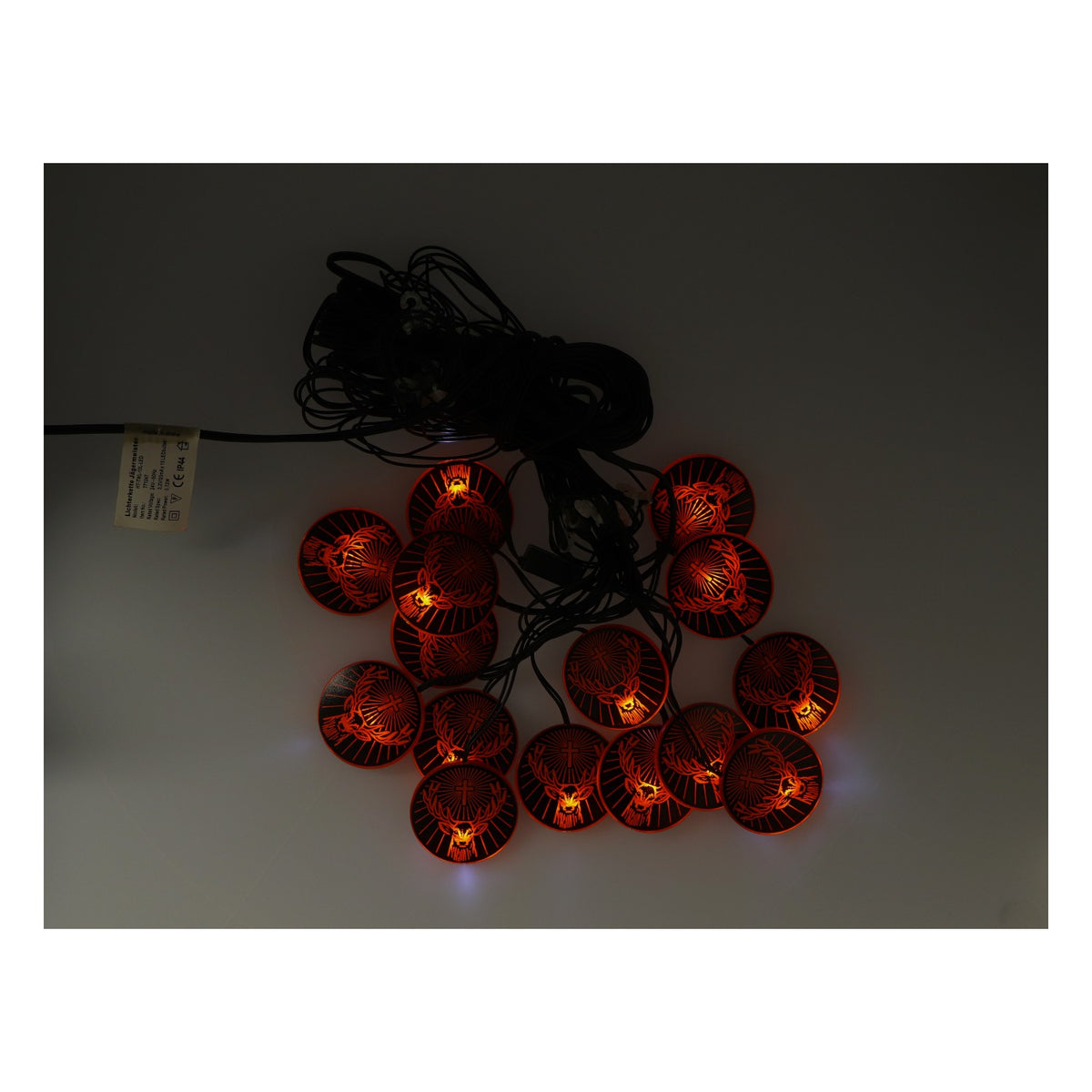 Jägermeister Likör LED Lichterkette Partylichterkette Festdeko Hirschlogo – Ansicht 2