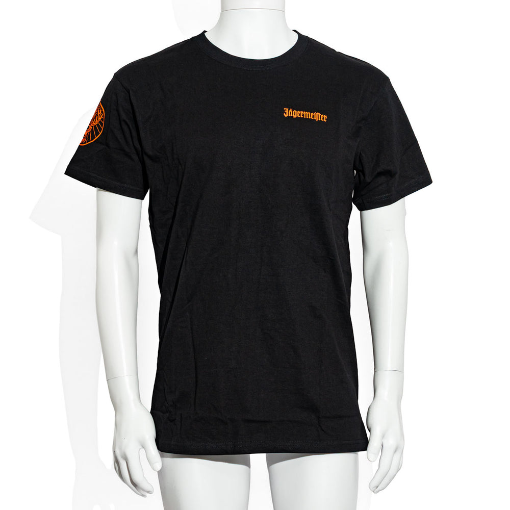Jägermeister Likör T-Shirt Eventshirt Logo Orange Brust Gr. L