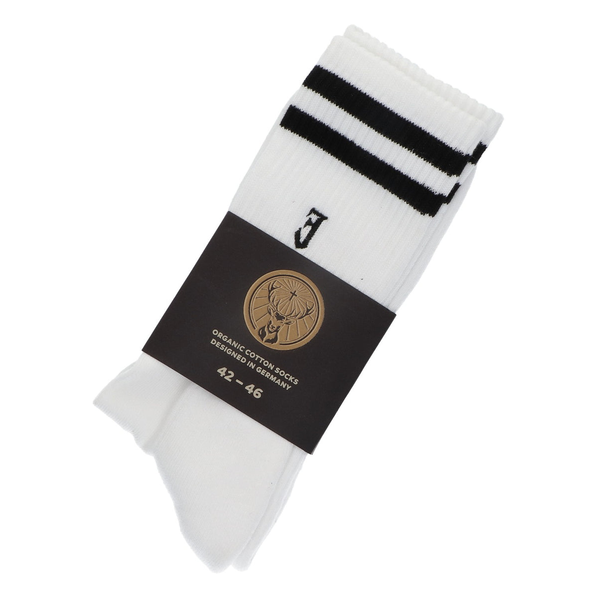 Jägermeister Socken Strümpfe Weiß Stripes Größe 42-46 Crew Merchandise Textil