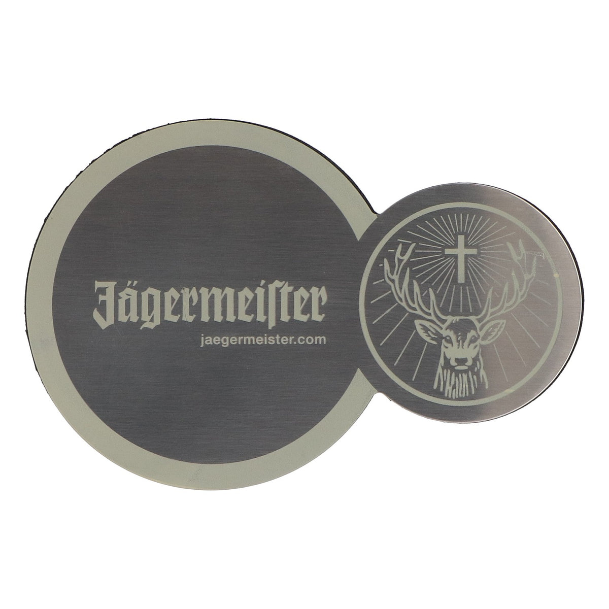 Jägermeister Untersetzer Tropfschutz Servier Unterlage Edelstahl Barzubehör