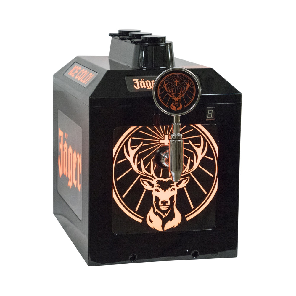 Jägermeister Zapfanlage Tap Maschine 3 Flaschen LED Ausgießer Durchlaufkühler