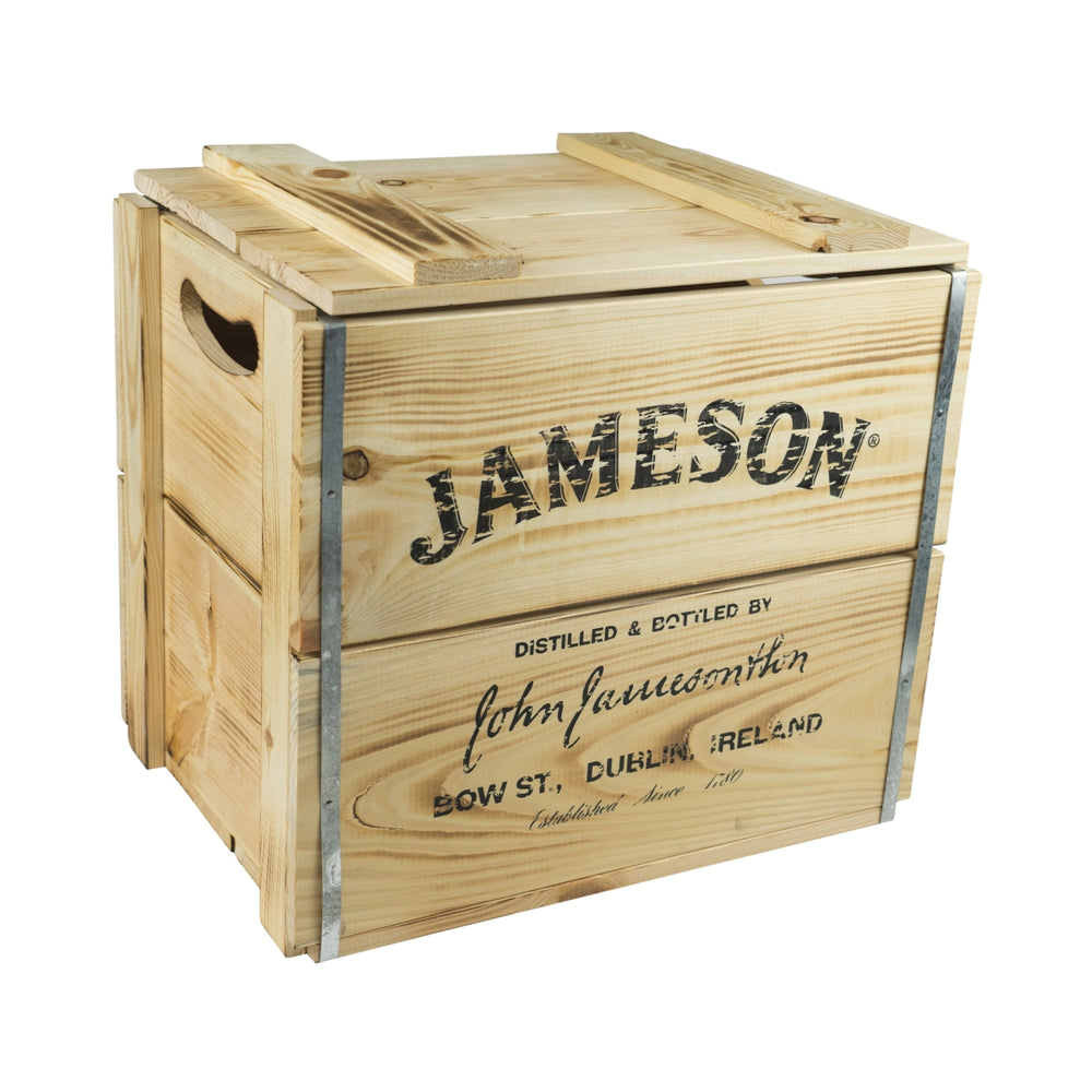Jameson Holzkiste Truhe Deckel Aufklappbar 42x30x39cm Hocker Box Irish Whisky