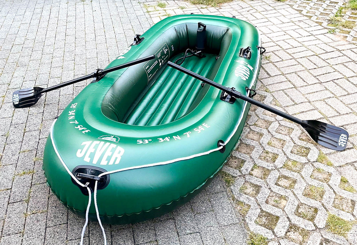 Jever Bier Outdoor Schlauchboot Paddelboot Ruderboot 3 Personen Paddel