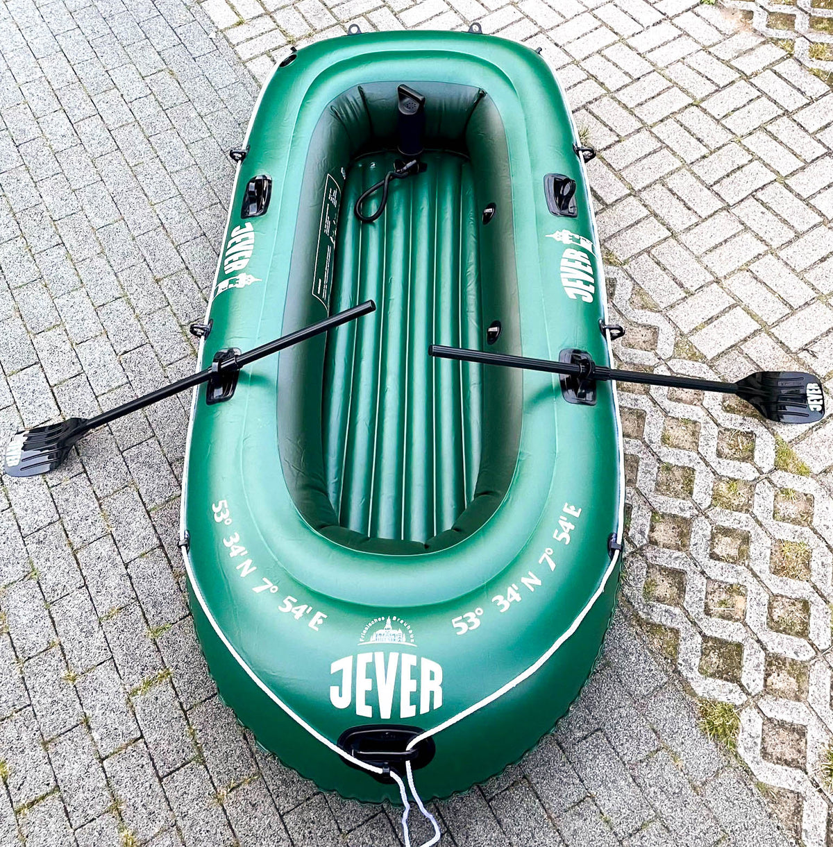 Jever Bier Outdoor Schlauchboot Paddelboot Ruderboot 3 Personen Paddel – Ansicht 3