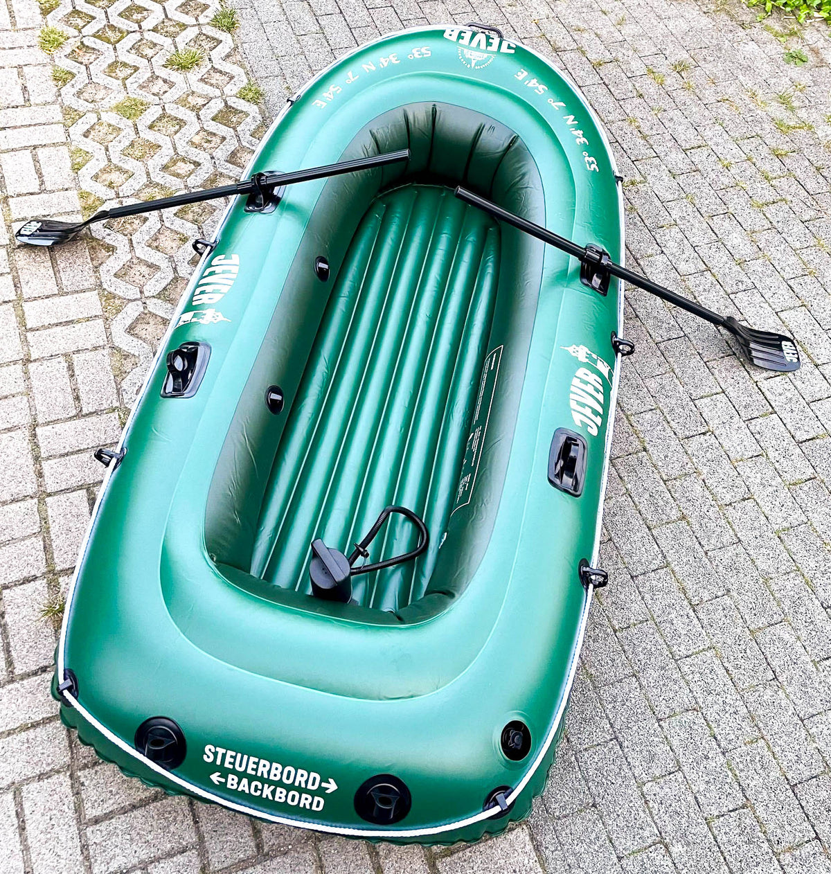 Jever Bier Outdoor Schlauchboot Paddelboot Ruderboot 3 Personen Paddel – Ansicht 5