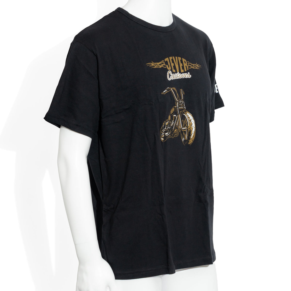 Jever Bier T-Shirt Gr. XL Customs Motorrad und Logo in Gold schwarz – Ansicht 2
