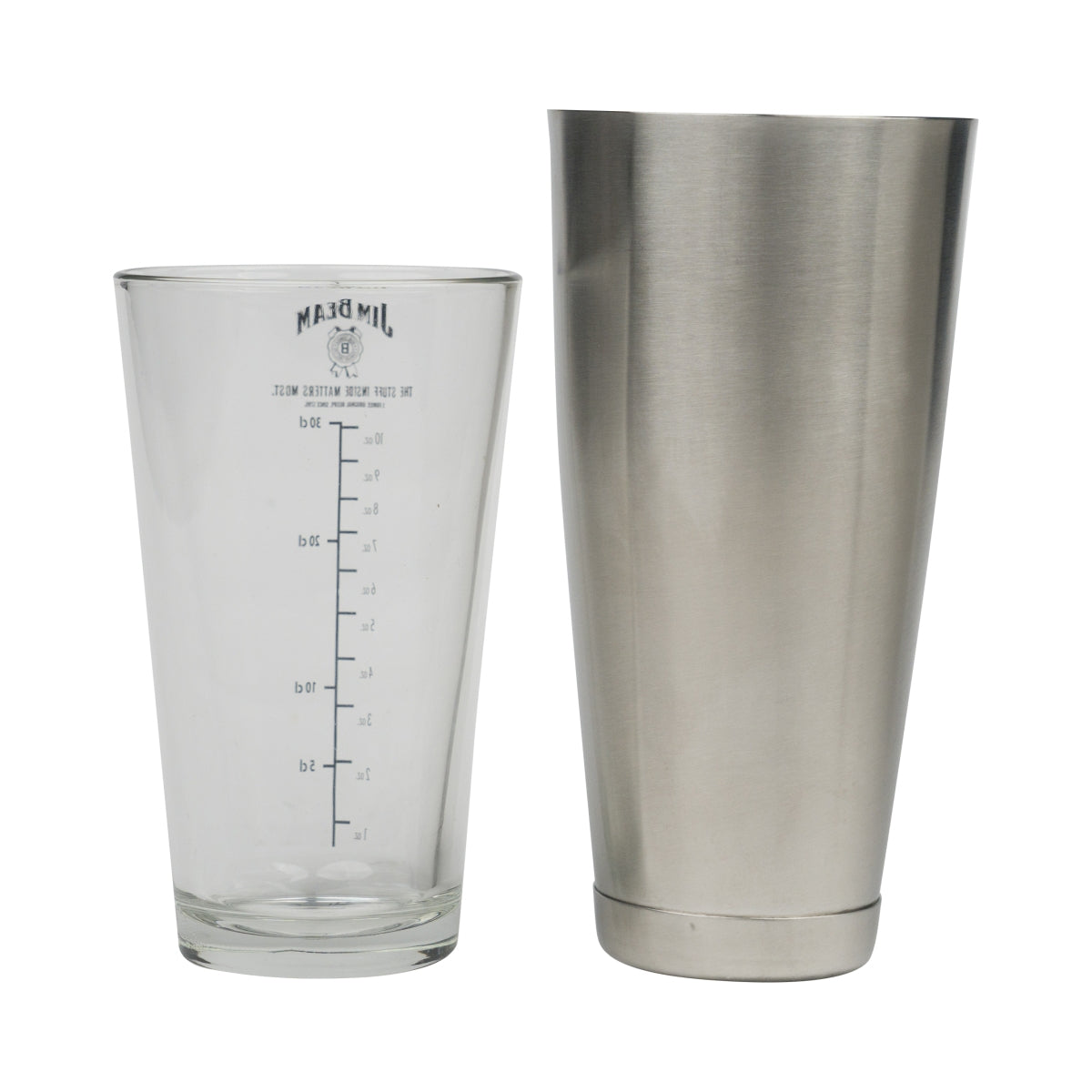 Jim Beam Bosten Shaker Glas Metall Whiskey Cocktail Mixer Barkeeper Bourbon – Ansicht 2
