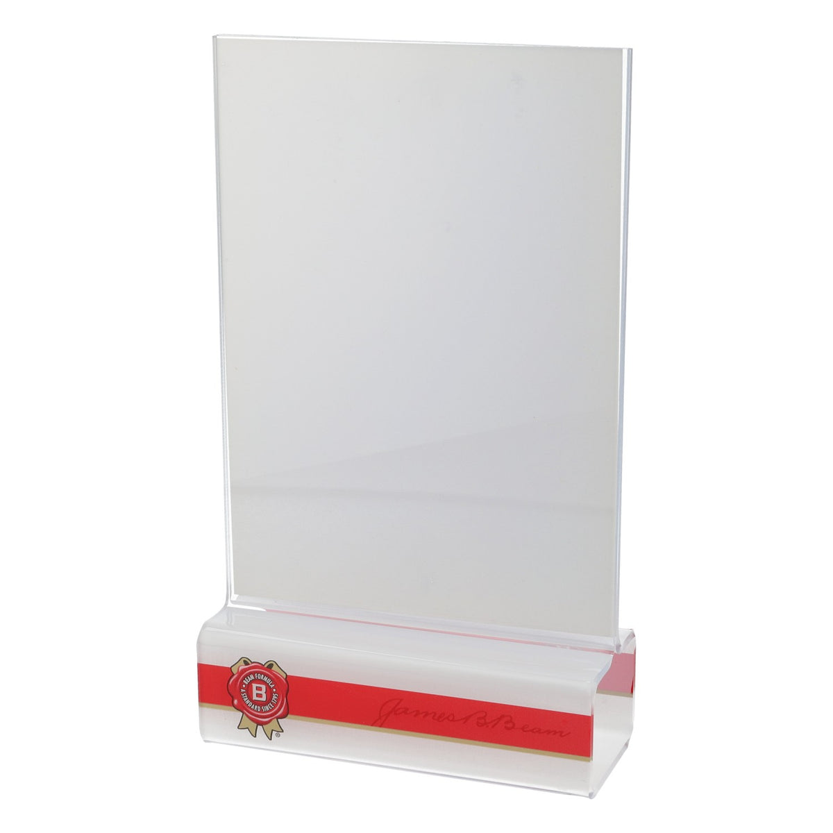 Jim Beam Whiskey Tischaufsteller Kartenhalter weiß-transparent – Ansicht 4