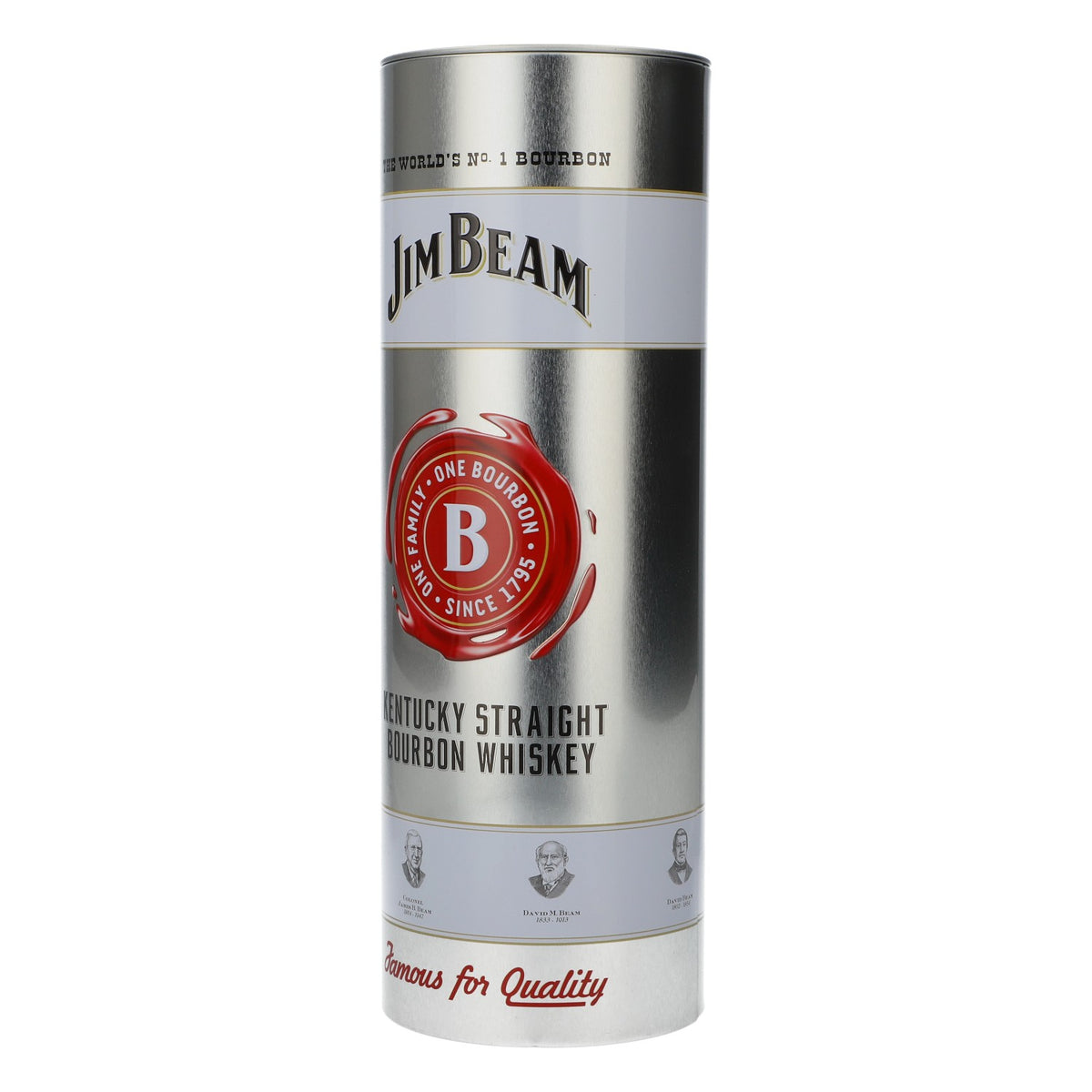 Jim Beam Whisky Blechdose Dekodose Dekoration rund Silber – Ansicht 3