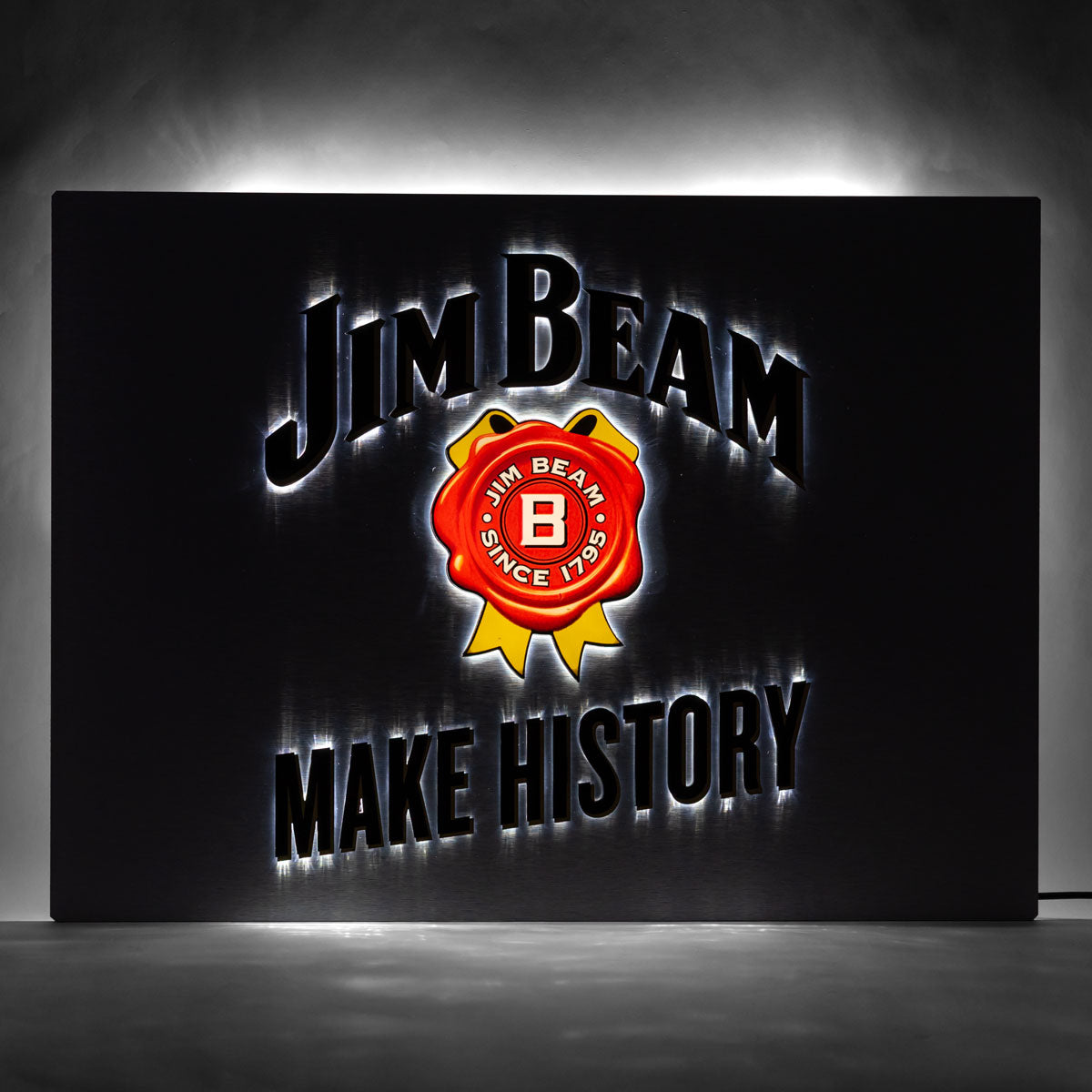 Jim Beam Whisky LED Leuchtreklame 50x36 cm inkl. Netzteil "Make It Count"