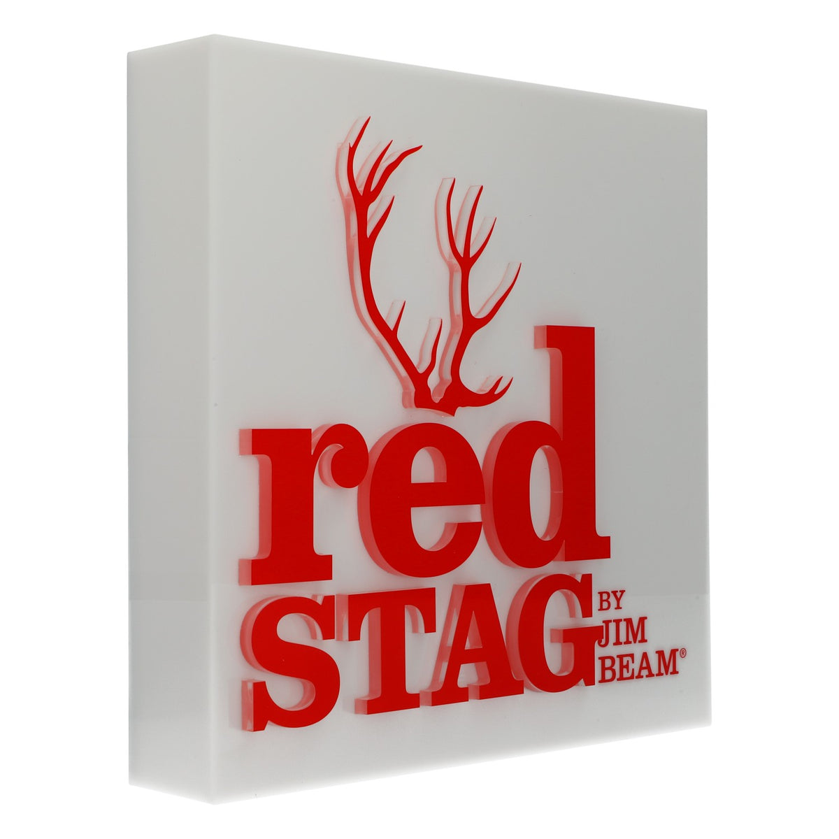 Jim Beam Whisky LED Leuchtreklame Leuchtwerbung 30x30cm "Red Stag" – Ansicht 3