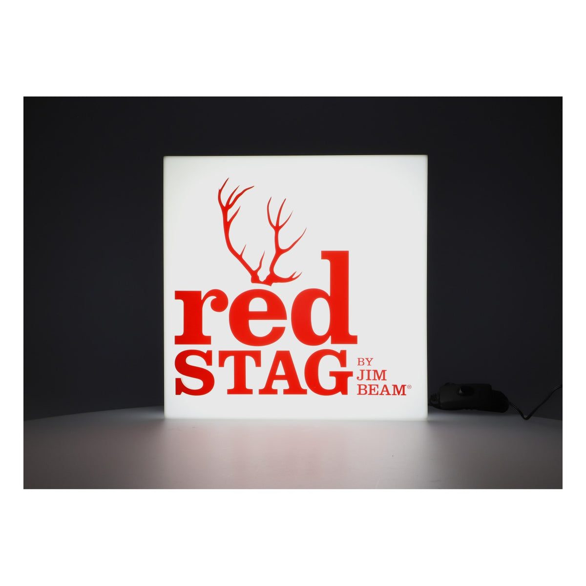 Jim Beam Whisky LED Leuchtreklame Leuchtwerbung 30x30cm "Red Stag" – Ansicht 5