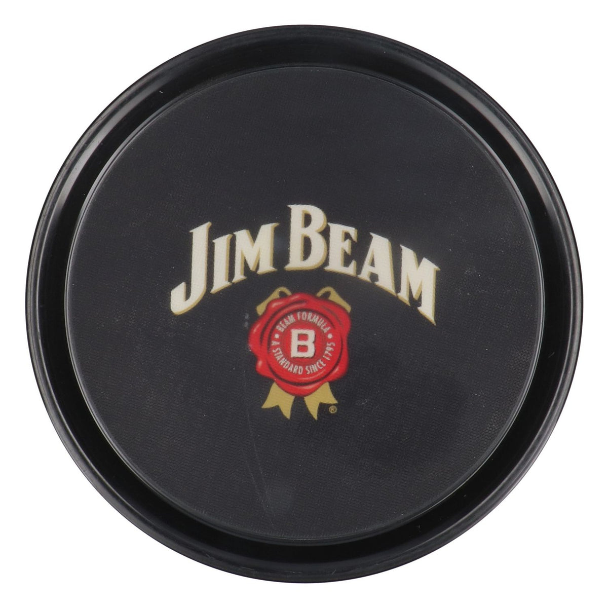 Jim Beam Whisky Rundtablett Serviertablett Schwarze Ausführung