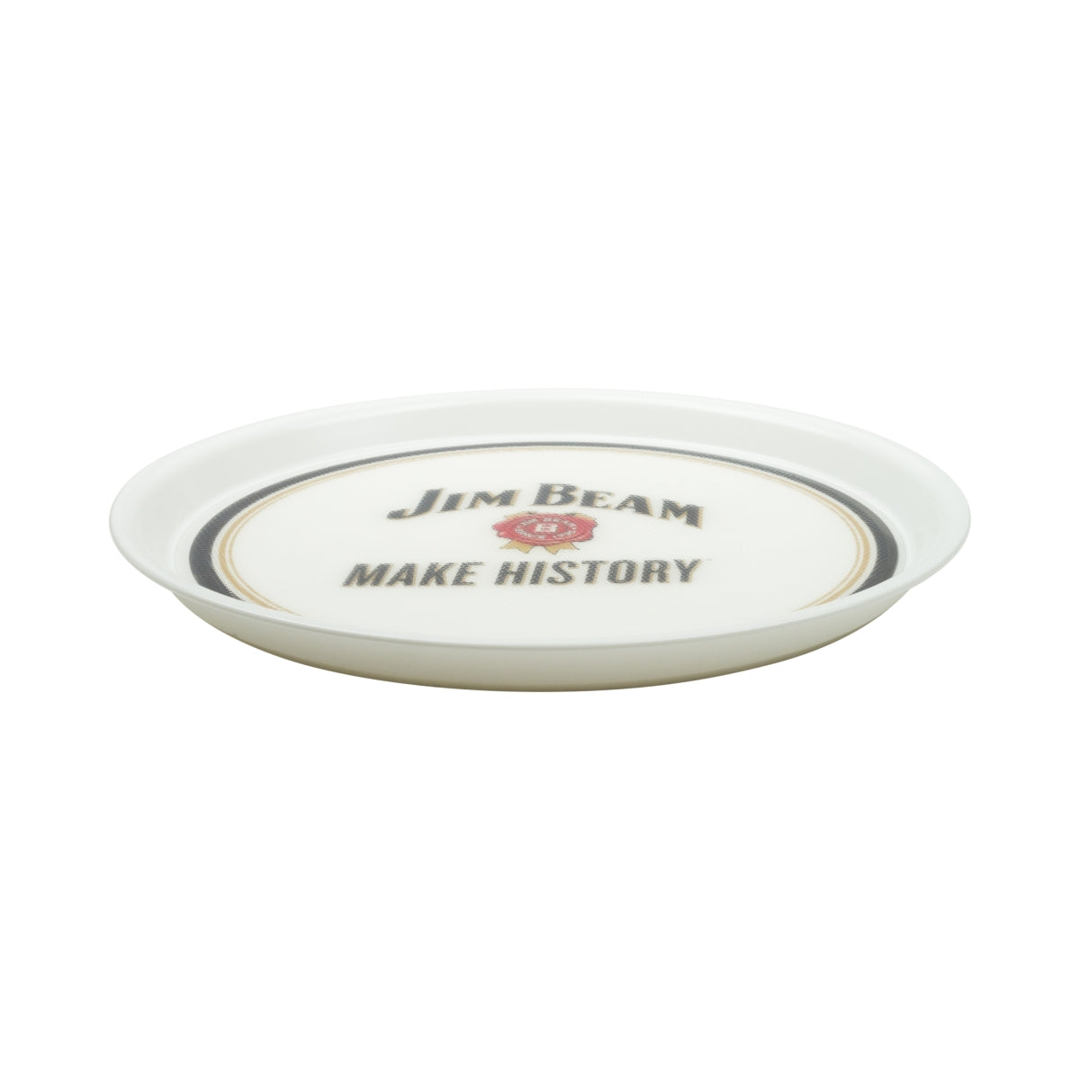 Jim Beam Whisky Tablett Serviertablett Kellnertablett weiß gummiert – Ansicht 2