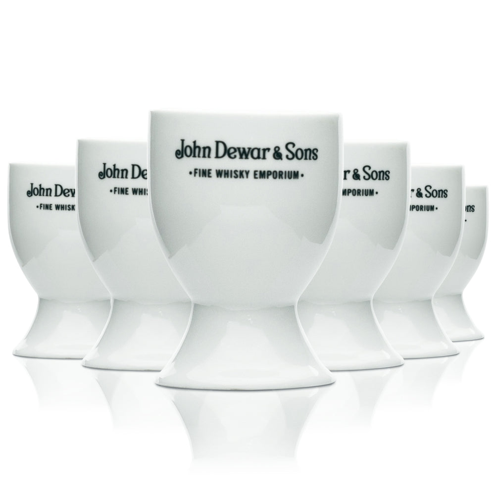 John Dewar & Sons Whiskey Eierbecher Pappe Spiel Aufkleber Scotch Egg Club Box