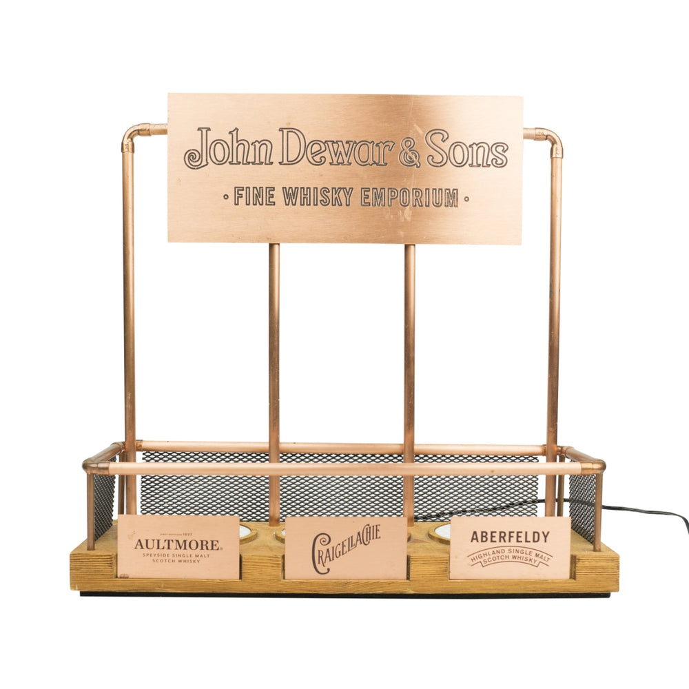 John Dewar&Sons Whiskey Glorifier Leuchtreklame LED Display Aufsteller Flaschen