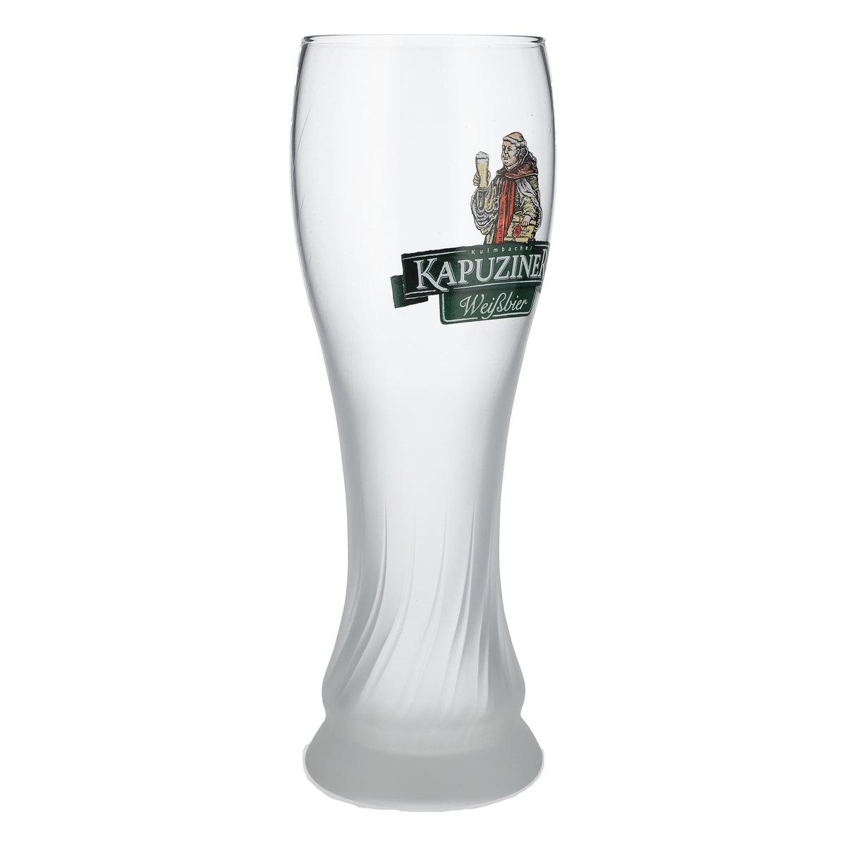 Kapuziner Bier Glas 0,5l Biergläser Weißbierglas Milchglas unten Sahm – Ansicht 2