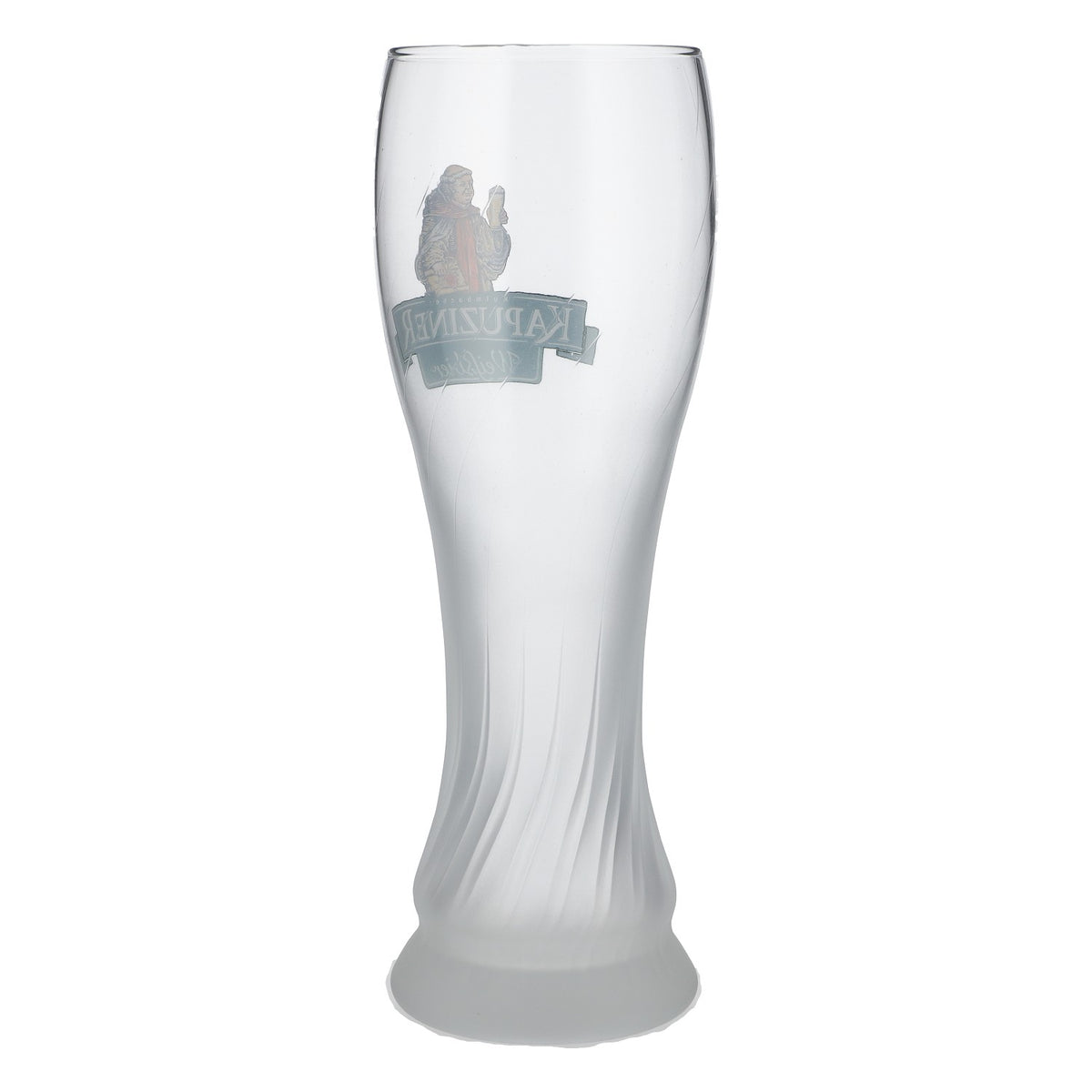 Kapuziner Bier Glas 0,5l Biergläser Weißbierglas Milchglas unten Sahm – Ansicht 3