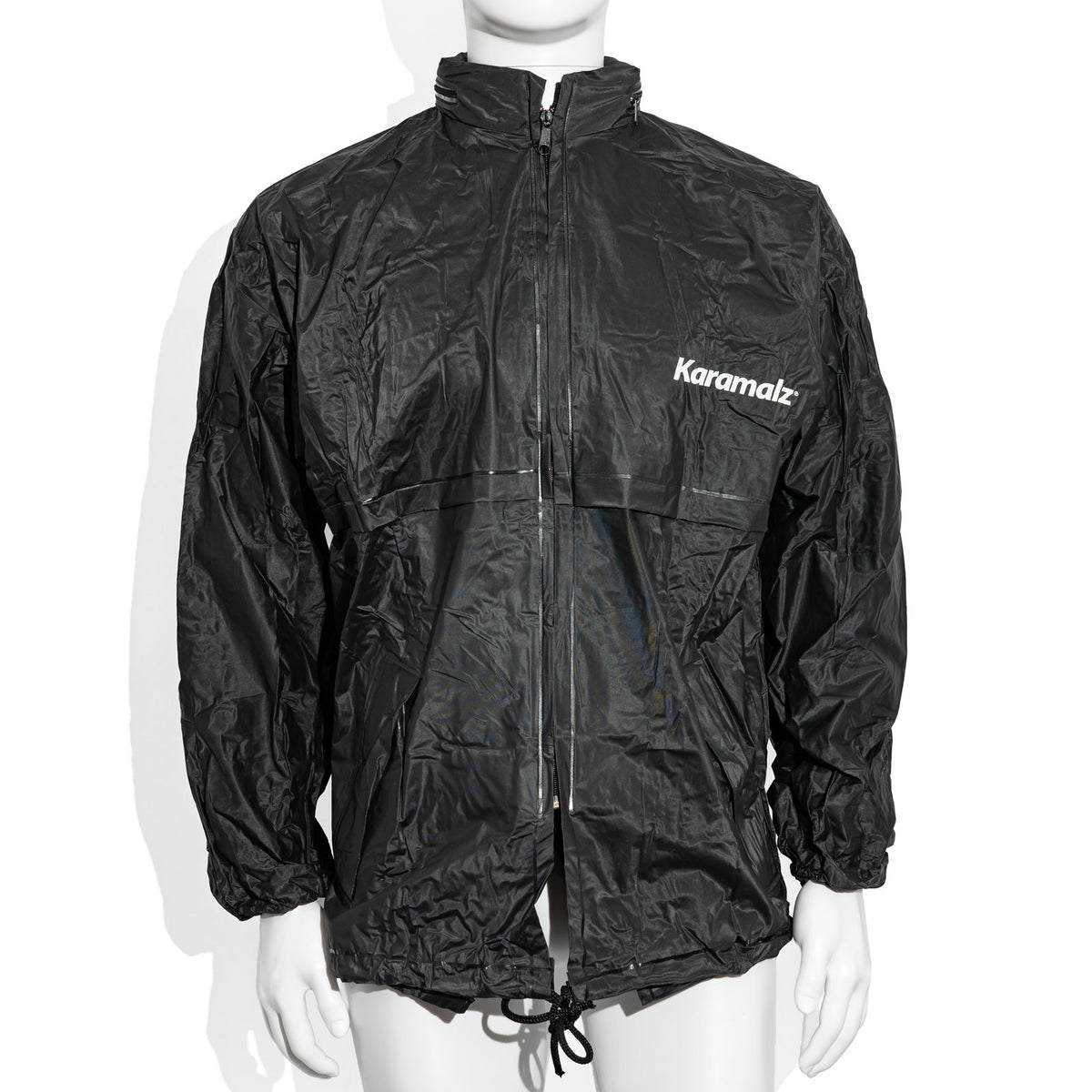 Karamalz Bier Glas Gr,L schwarz mit Paputze Polyester Regenjacke Gr.L