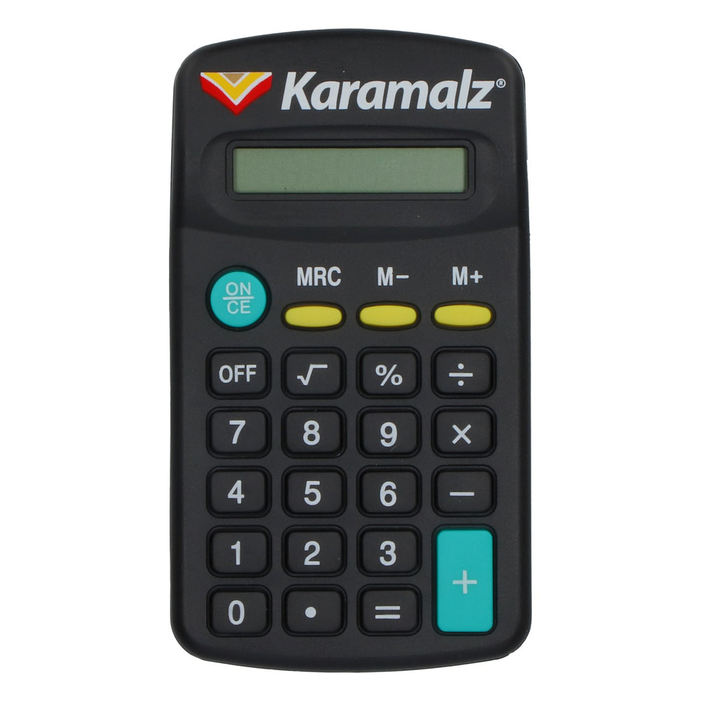 Karamalz Mini Taschenrechner schwarz Praktischer Fanartikel Büro