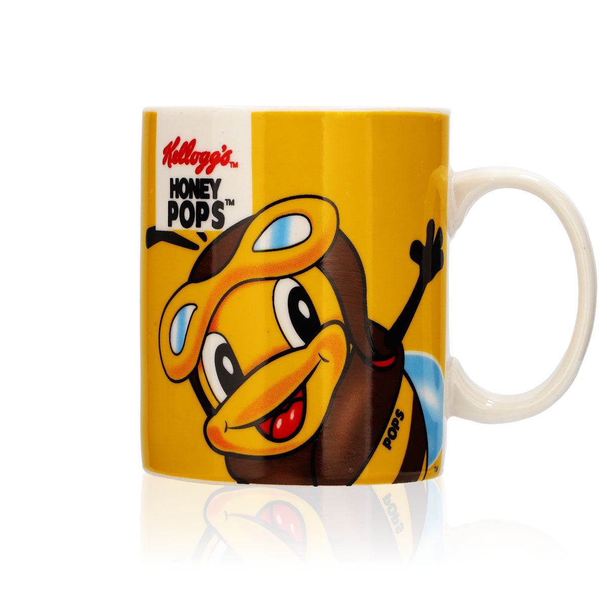 Kelloggs Honey Pops Milchbecher 0,33l Müsli Glas Tasse "Honey Pops" Biene