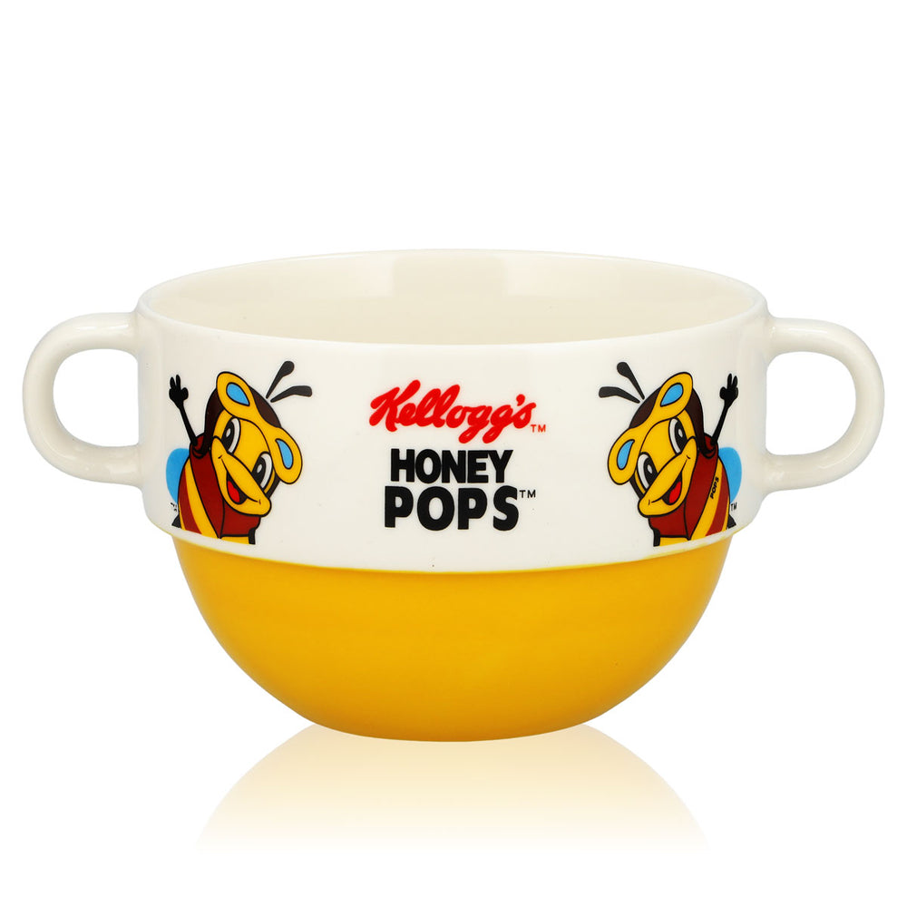 Kellogs Müsli Glas Honey Pop Biene 0,65l Keramik Tasse