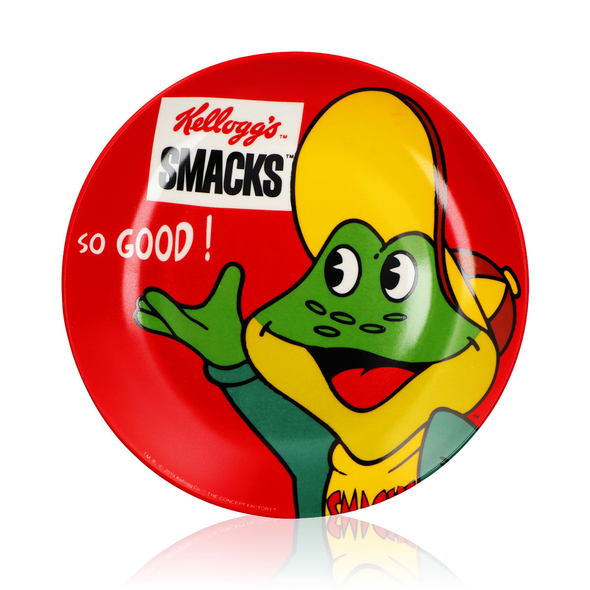 Kellogs Müsli Glas Smacks Frosch 20,5cm Keramik Teller