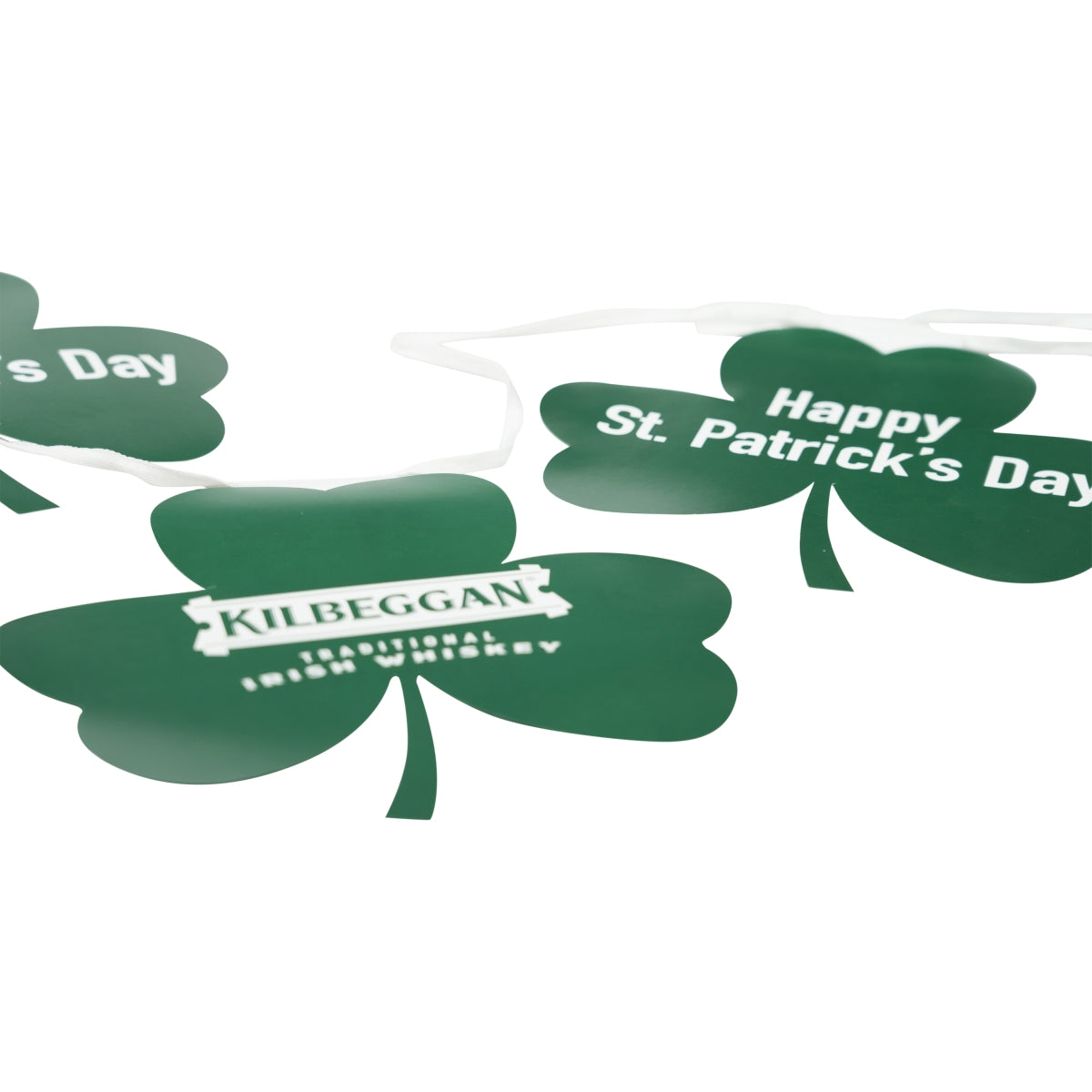 Kilbeggan Whiskey Girlande Kleeblatt St. Parick's Day Wimpel Fahne Party Deko – Ansicht 2