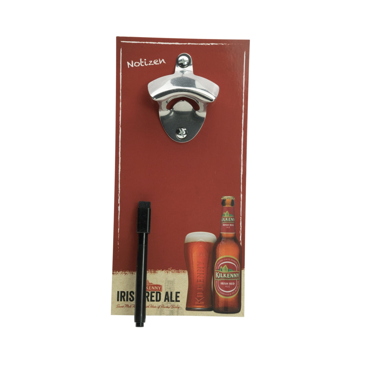 Kilkenny Bier Flaschenöffner Kapselheber Hebelöffner Wandflaschenöffner Beschreibbar