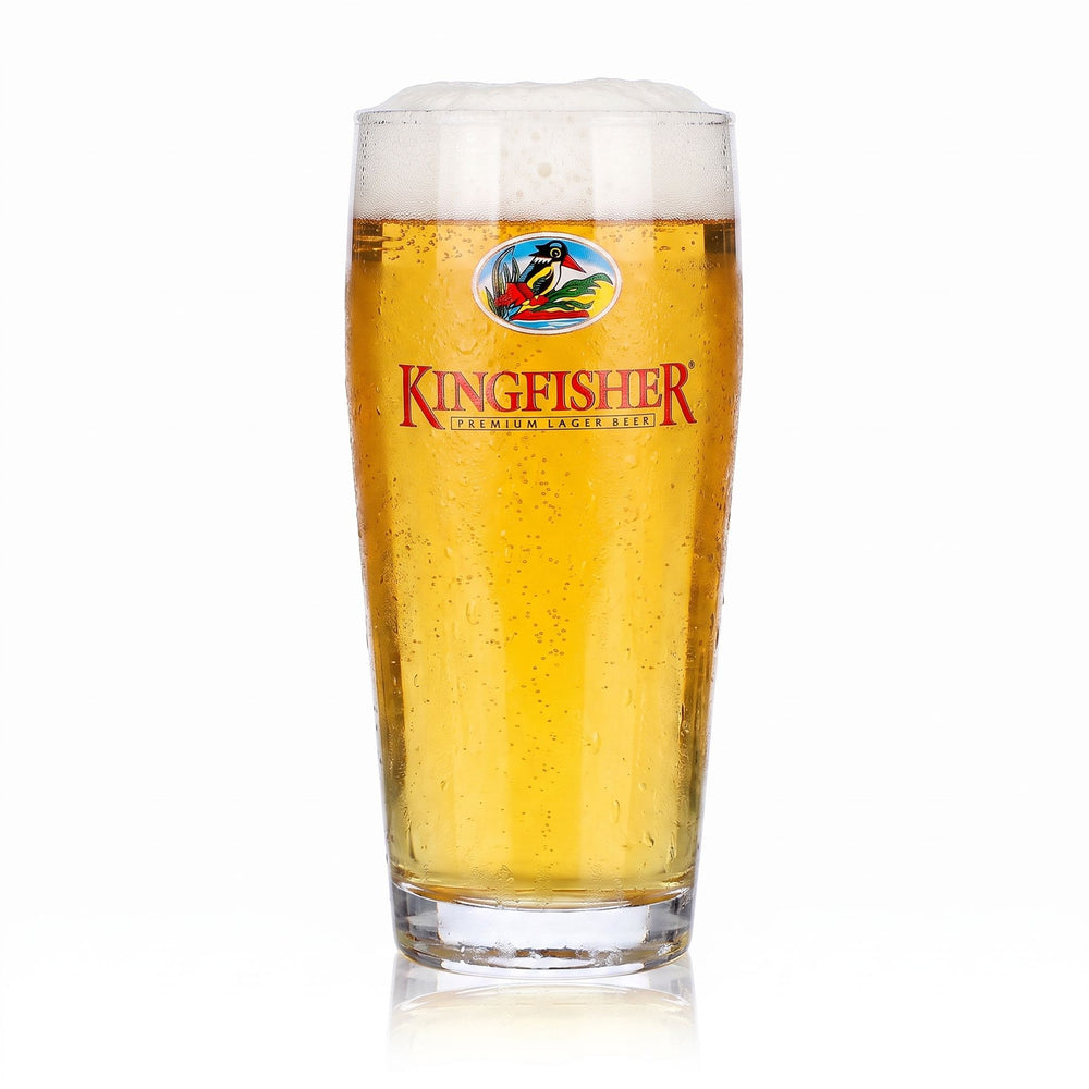 Kingfisher Bier Glas 0,33l Becher Vogel Motiv