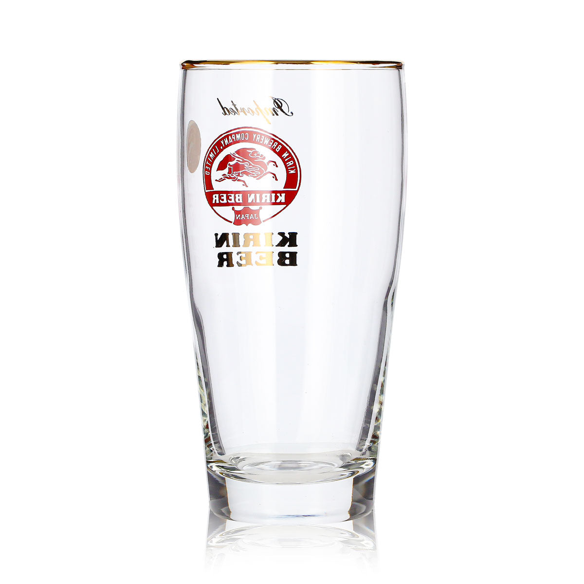 Kirin Ichiban Bier Glas 0,25l Becher Goldrand Imported Goldener Schriftzug – Ansicht 4