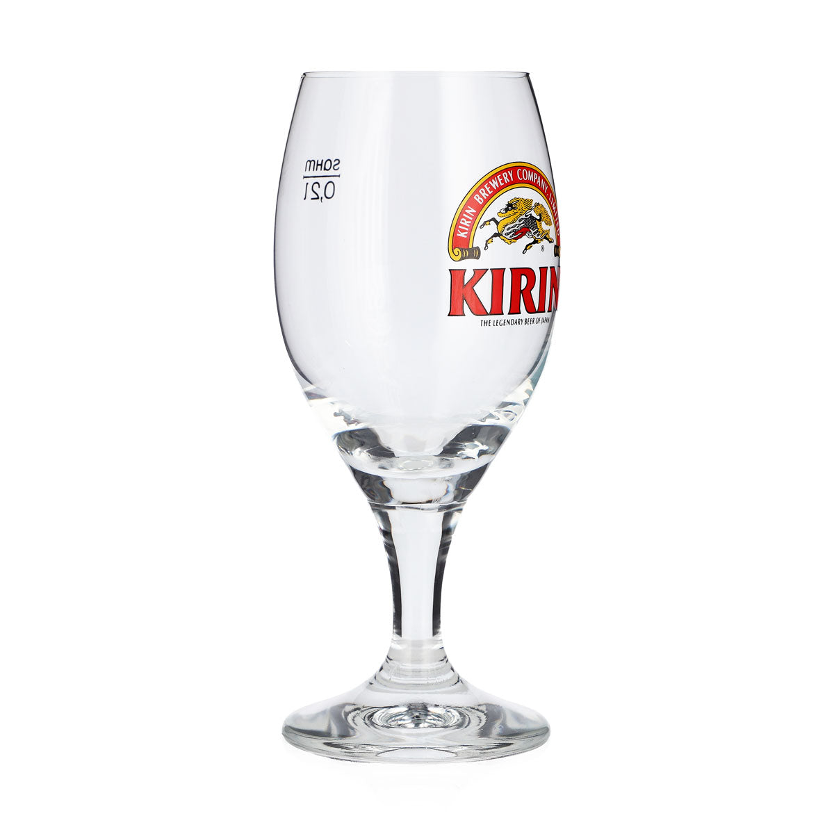 Kirin Ichiban Bier Glas 0,2l Pokal rotes Logo Sahm Bologna – Ansicht 2