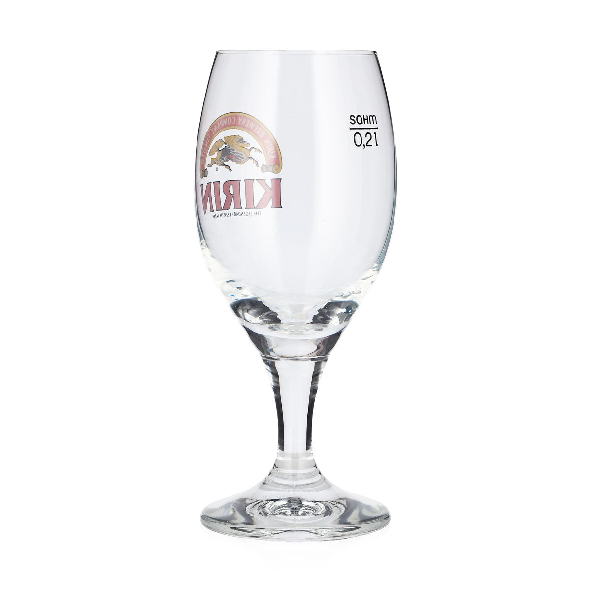 Kirin Ichiban Bier Glas 0,2l Pokal rotes Logo Sahm Bologna – Ansicht 3