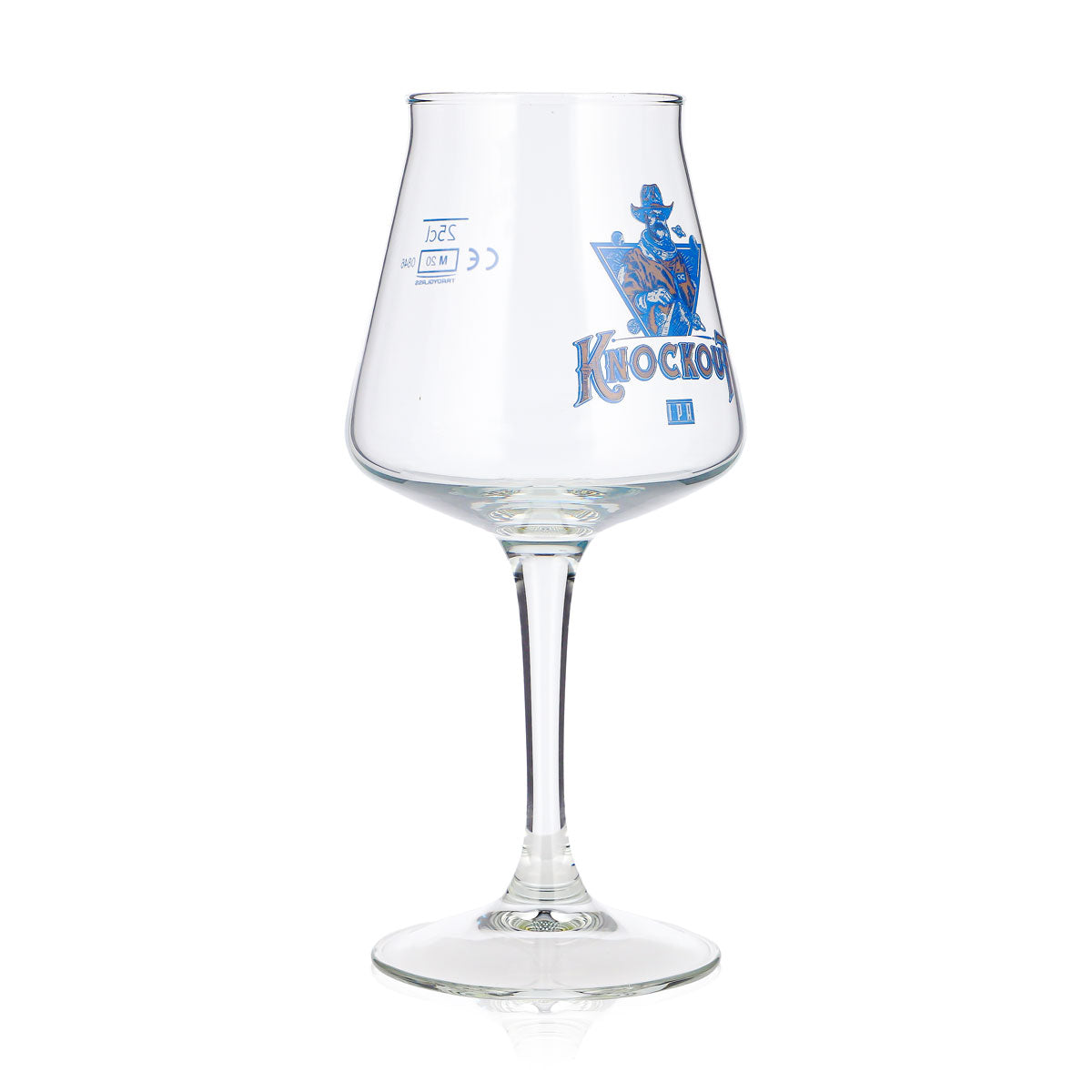 Knockout Bier Glas 0,25l Tulpe blauer Cowboy Tasting Glas Bierglas Pokalglas – Ansicht 2