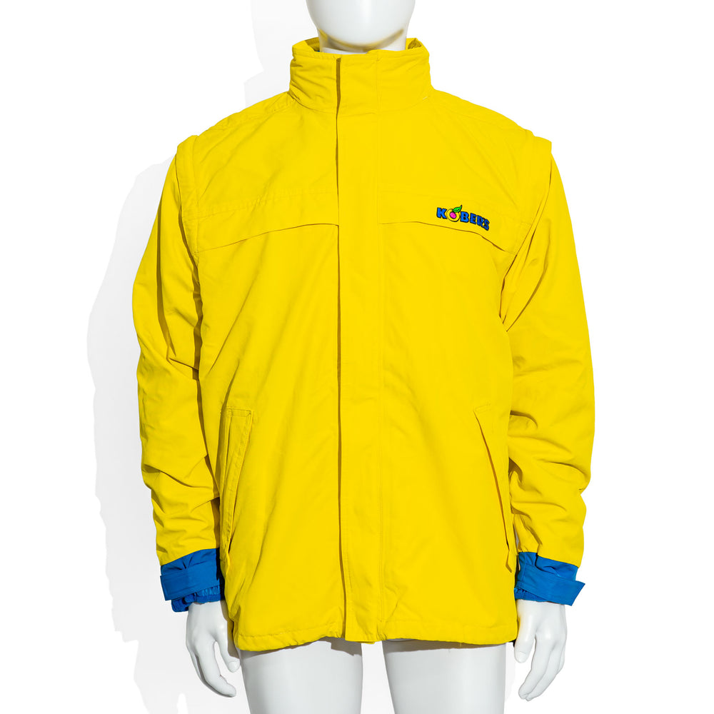 Kobers Likör Glas Winterjacke Gr.S gelb/blau mit abnehmbarer Innenjacke Jacke