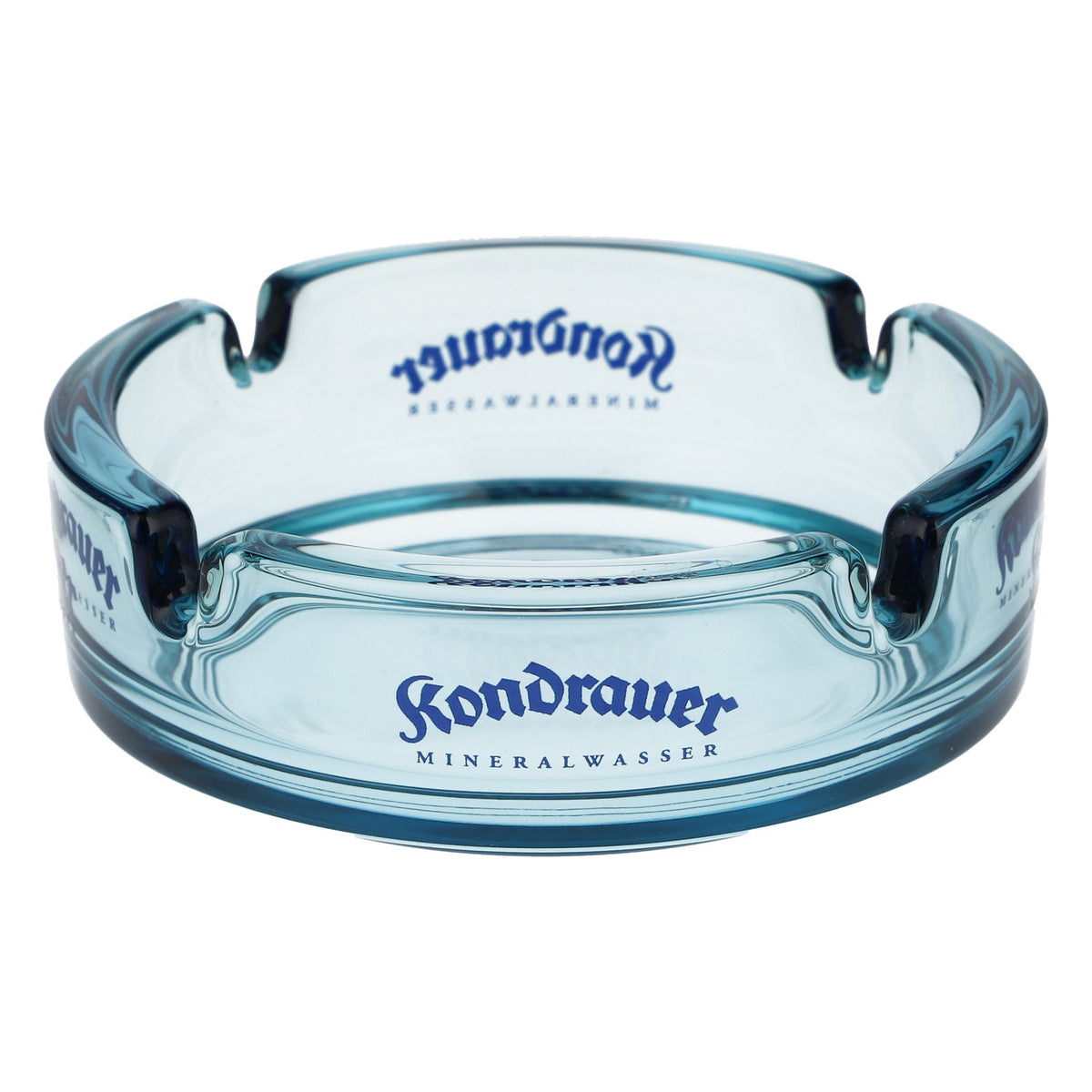 Kondrauer Wasser Aschenbecher Ashtray Hellblau Glas Bar Retro Design