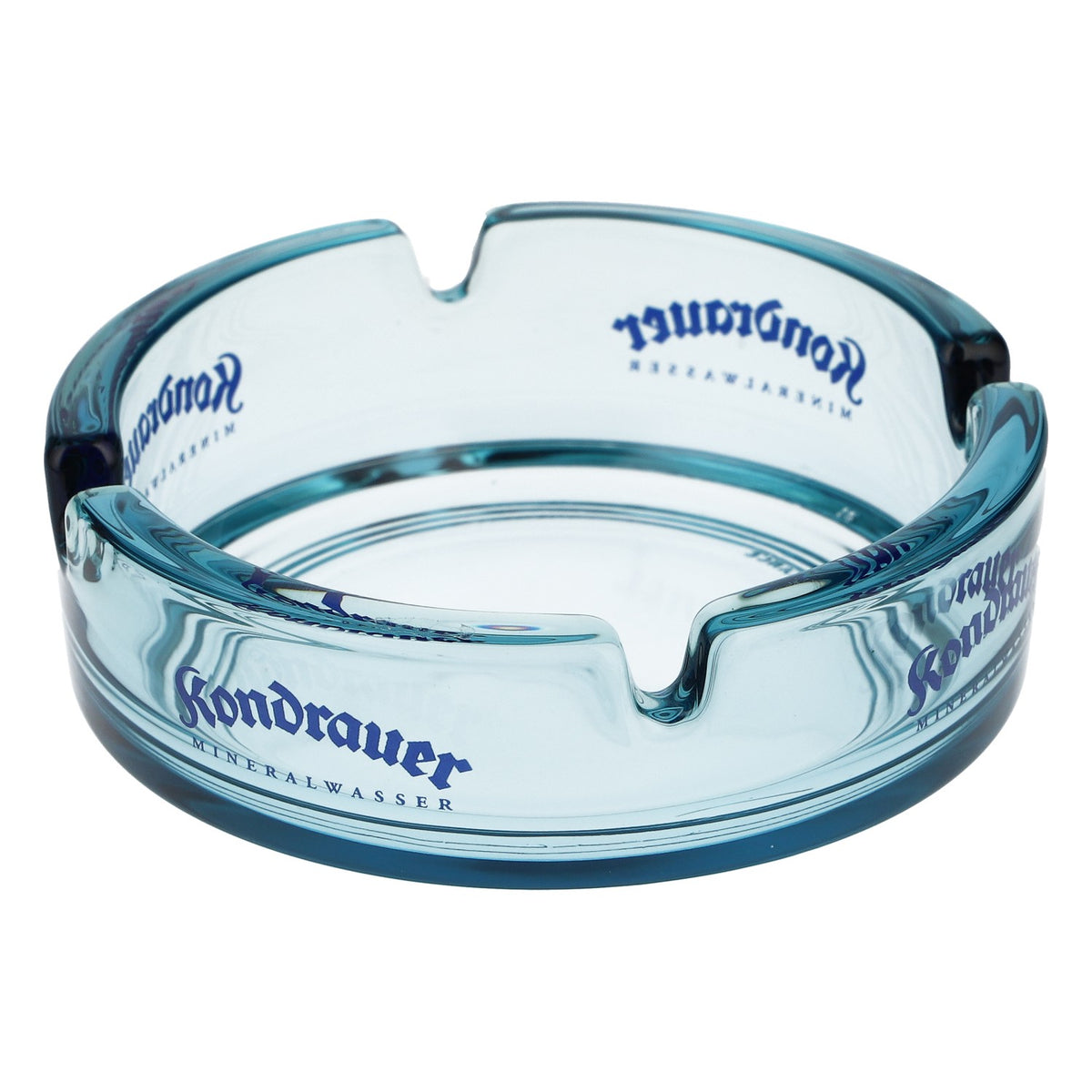 Kondrauer Wasser Aschenbecher Ashtray Hellblau Glas Bar Retro Design – Ansicht 2