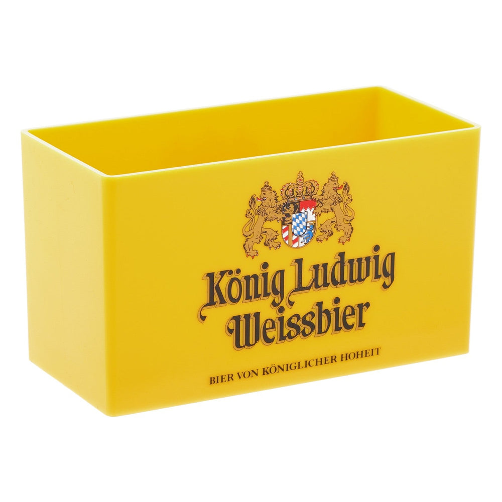 König Ludwig Bier Bierdeckelhalter für ca. 30 Bierdeckel Gelb