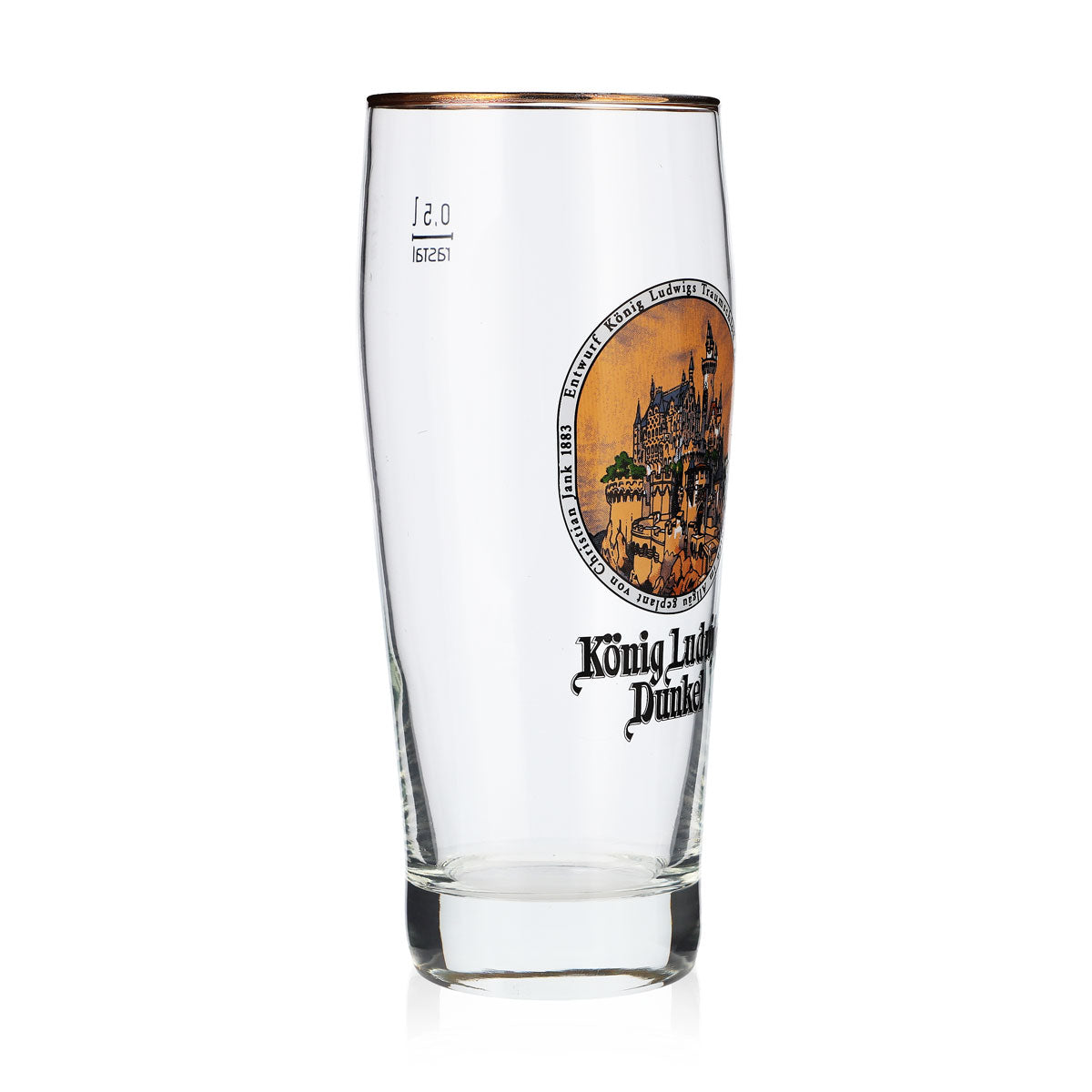 König Ludwig Bier Glas 0,5l Becher Dunkel Traumschloss Allgäu – Ansicht 2