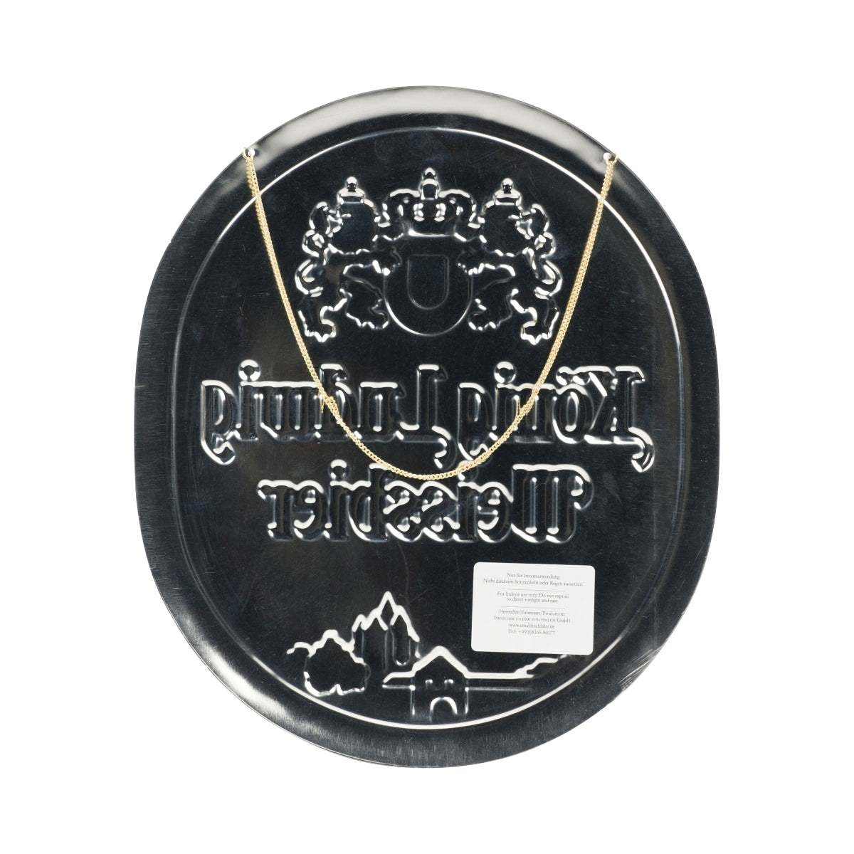 König Ludwig Bier Schild 30x35cm mit Kette Wand Tafel Sign Blechschild Emaille – Ansicht 2