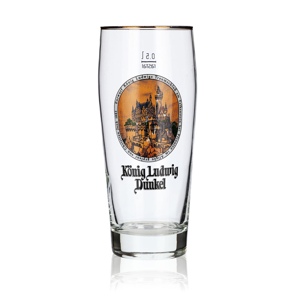 König Ludwig Glas 0,5l Dunkel Bier Willi Becher Sammler Gläser Traumschloss