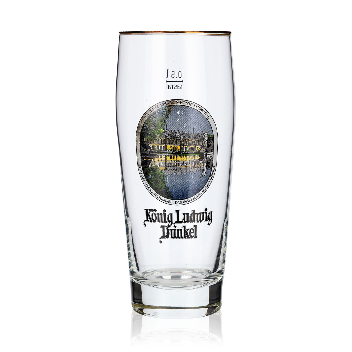 König Ludwig Glas 0,5l Dunkel Willi Becher Sammler Gläser Schloss Herrenchiemsee