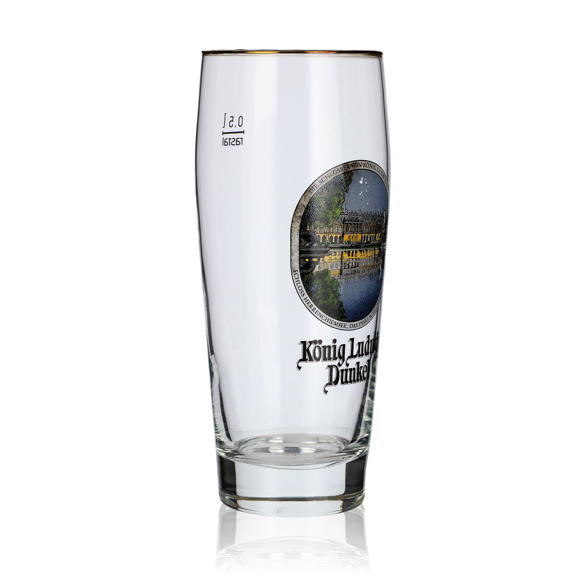 König Ludwig Glas 0,5l Dunkel Willi Becher Sammler Gläser Schloss Herrenchiemsee – Ansicht 2