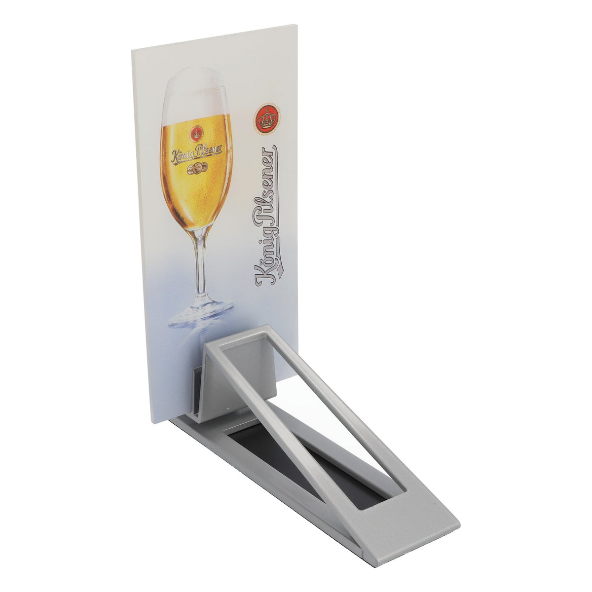 König Pilsener Bier Bierdeckelhalter Tischaufsteller Menükartenhalter Gastro Bar