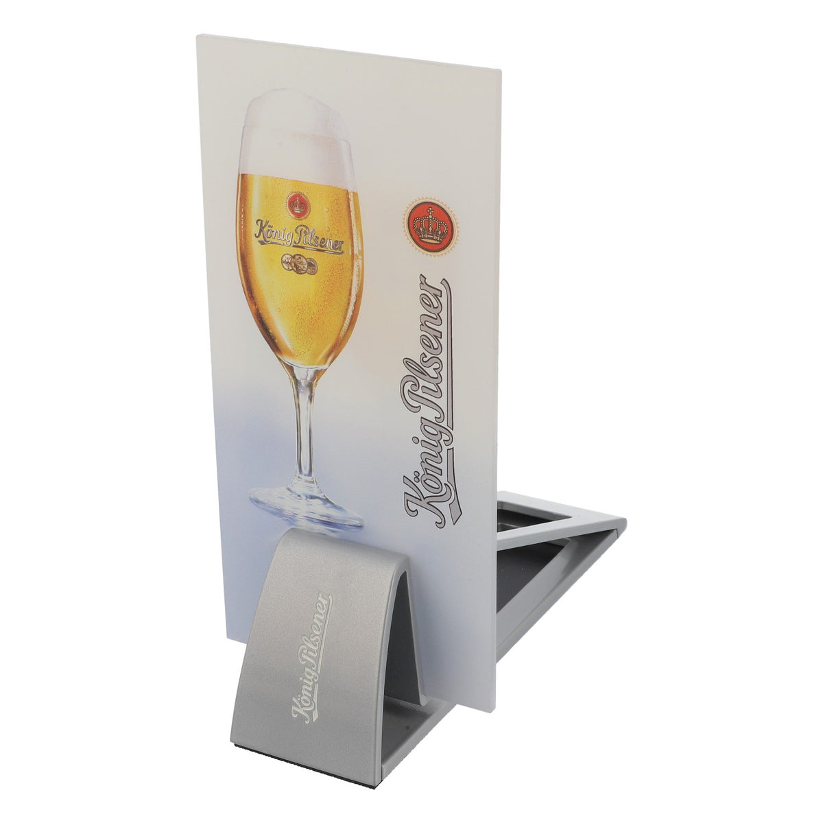 König Pilsener Bier Bierdeckelhalter Tischaufsteller Menükartenhalter Gastro Bar – Ansicht 2