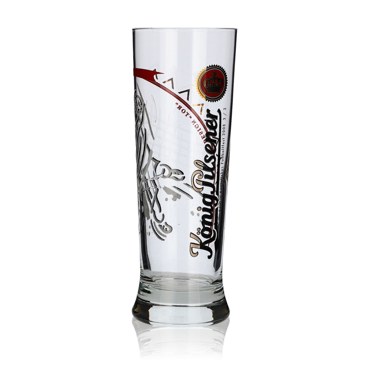 König Pilsener Glas Fußball Edition 2008 "Tor" Biergläser Stange Pokal – Ansicht 2
