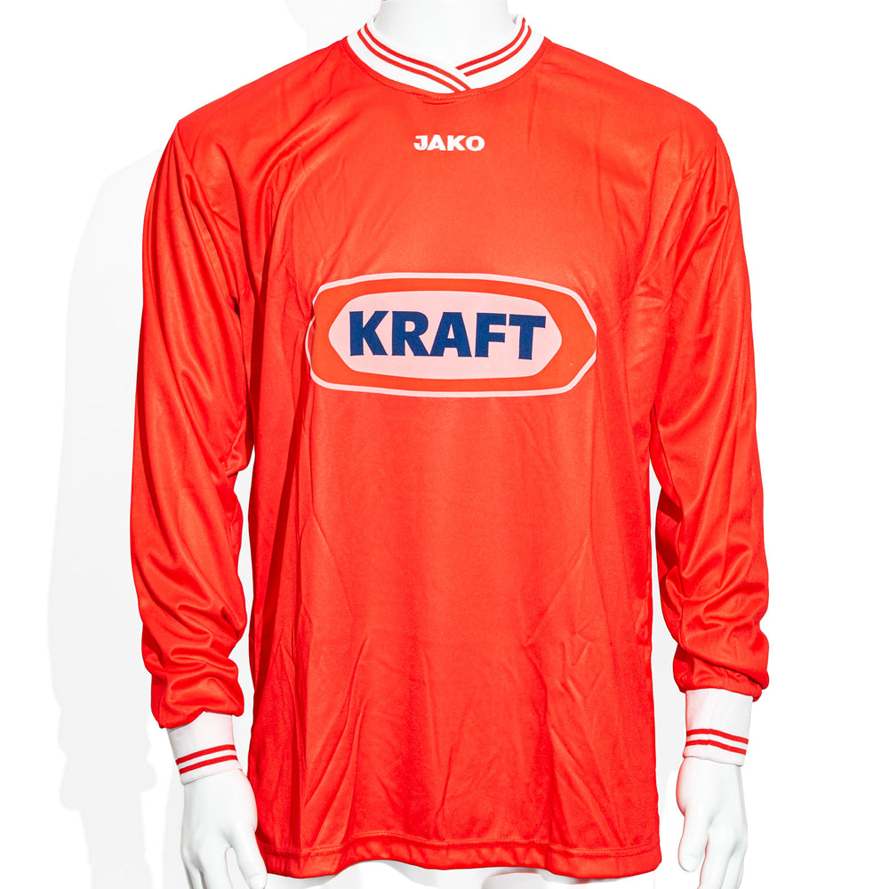 Kraft Jako T-Shirt Trikot Langarm Gr. M/L Rückennummer 2 rot