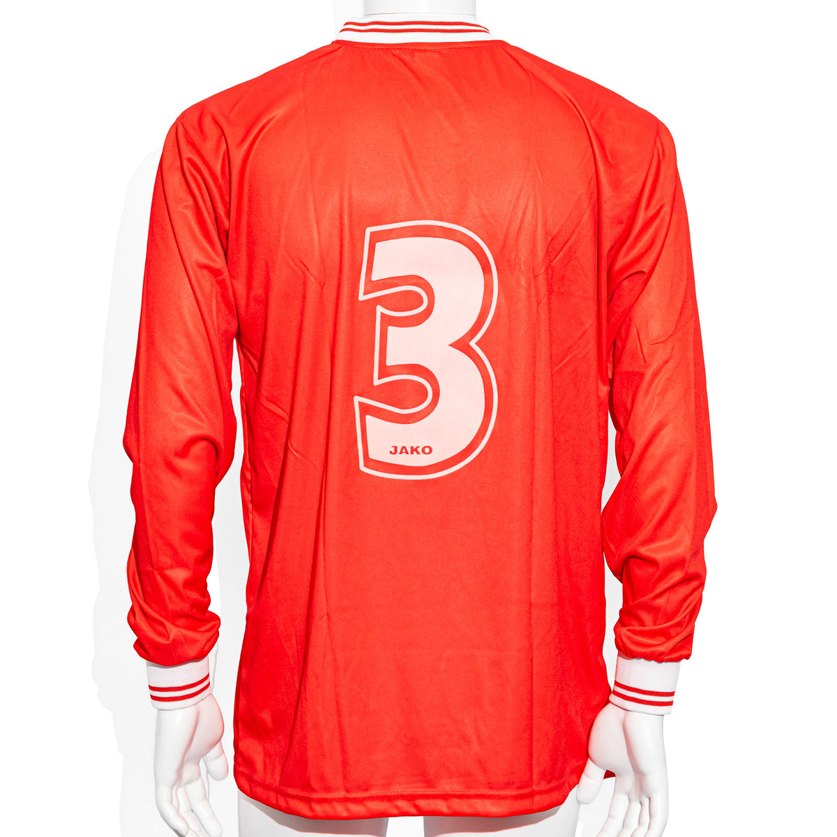 Kraft Jako T-Shirt Trikot Langarm Gr. M/L Rückennummer 3 rot – Ansicht 3